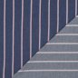 Preview: Baumwoll Denim - Big Stripes - dark blue