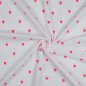 Preview: Musselin - Cuore - bestickt - white/neon pink