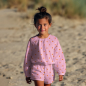 Preview: Musselin - Cuore - bestickt - rosa/orange