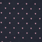 Preview: Musselin - Cuore - bestickt - navy/rose