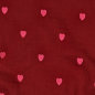 Preview: Musselin - Cuore - bestickt - dunkelrot/pink