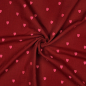 Preview: Musselin - Cuore - bestickt - dunkelrot/pink