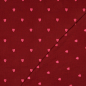 Preview: Musselin - Cuore - bestickt - dunkelrot/pink