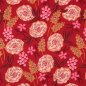Preview: Feine Baumwoll Popeline - Fresh Flowers - bordeax nude - Nerida Hansen