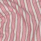 Preview: Musselin - Lucinda Streifen - rosa/weiß/rot