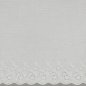 Preview: Musselin - Lumira - Stickerei Bordüre - weiß