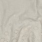 Preview: Musselin - Lumira - Stickerei Bordüre - ecru