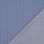 Preview: Baumwoll Denim - Small Stripes - light blue