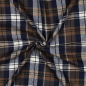 Preview: Flanell - Darvin Karo - braun/dunkelblau