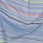 Preview: Baumwollgemisch - Valida Streifen - denim/neon