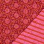 Preview: Baumwoll Stepper - Blossom Lines - bordeaux/pink/orange