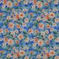 Preview: Viskose - Nila Flowers - blue/orange