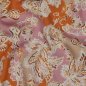 Preview: Viskosesatin - Ranya Flowers - sand/rosa/orange