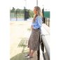 Preview: Viskose Leinen - Lando Leo - beige/blau/hellblau