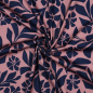 Preview: Viskosestretch - Melvina Flowers - rosa/denim