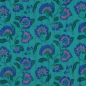 Preview: Doubleface Musselinstepper - Cinzia Flower - petrol