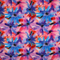 Preview: Viskose mit LENZING™ ECOVERO™ Fasern - Melody Flowers - pink/blue