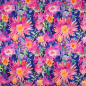 Preview: RESTSTÜCK 1,60m !!! - Viskosesatin - Belina Flowers - pink/flieder/grün