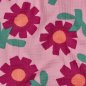 Preview: Bio Musselin - Flowers - pink/rosa/grün - by Jennifer Bouron