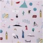 Preview: RESTSTÜCK 0,90m !!! - Baumwolle - Travel the world - flieder - Travel the world - Rico Design