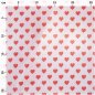 Preview: Baumwolle beschichtet - Herzen - rosa/rot - Travel the world - Rico Design
