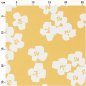 Preview: Baumwolle beschichtet - Blumen - senfgelb hellgrau - Okina Hana - Rico Design