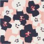 Mobile Preview: Baumwolle beschichtet - Große Blumen - pink schwarz - Okina Hana - Rico Design