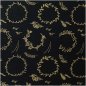 Preview: Baumwolle - Kränze - schwarz gold - Nostalgic Christmas - Rico Design