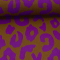 Preview: RESTSTÜCK 0,70m !!! - Viskose - Happy Leo - lila/olivgrün - Swafing by Cherry Picking