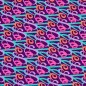 Preview: Jersey - Love - bunt/lila - Love Collection - Swafing by Kibadoo