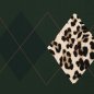 Preview: French Terry - Panel - Argyle Leo Rauten - dunkelgrün - Geoluxe by Ki-ba-doo - Swafing