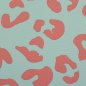 Preview: Kunstleder - Happy Leo - by Cherry Picking - mint/koralle - Swafing