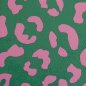 Preview: Kunstleder - Happy Leo - by Cherry Picking - grün/pink - Swafing