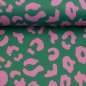 Preview: Kunstleder - Happy Leo - by Cherry Picking - grün/pink - Swafing