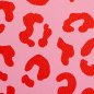 Preview: Kunstleder - Happy Leo - by Cherry Picking - rosa/rot - Swafing