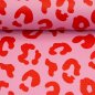Preview: Kunstleder - Happy Leo - by Cherry Picking - rosa/rot - Swafing