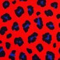 Preview: Canvas - Abby Leo - blau/rot/schwarz - Swafing