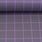 Preview: Kunstleder - Happy Collection - Karos - dunkelgrau/flieder - Swafing by Cherry Picking