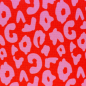 Preview: Oxford Gewebe - wasserabweisend - Leomuster - rot/rosa - Swafing by Cherry Picking