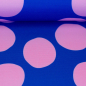 Preview: Oxford Gewebe - wasserabweisend - Große Punkte - royalblau/rosa - Swafing by Cherry Picking