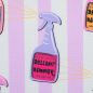 Preview: Oxford Gewebe - wasserabweisend - Bullshit Remover - mint/flieder - Swafing by Cherry Picking