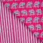 Preview: Doubleface Baumwoll Stepper - Nubia Elephant Flowers - fuchsia/türkis