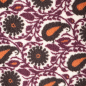 Preview: Teddy Plüsch - Mantelstoff - Paisley - bordeaux