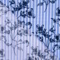 Preview: Baumwoll Stretch - Botanic Lines - light blue/offwhite/navy