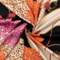 Preview: Viskosesatin - matt - Wild Elegance - black/creme/rosa/orange