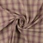Preview: Doubleface Musselin - Rustic Check and Stripes - altrosa