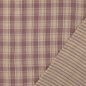 Preview: Doubleface Musselin - Rustic Check and Stripes - altrosa