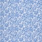 Preview: RESTSTÜCK 0,70m !!! - Musselin - Blue Garden - offwhite/blue