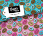 Preview: RESTSTÜCK 0,90m !!! - Bio Sweat - OMG Donut - Col. 01 - türkis - Classic No. 1 - Hamburger Liebe - Albstoffe