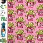 Preview: Bio Sweat - OMG Fries - Col. 03 - rosa - Classic No. 1 - Hamburger Liebe - Albstoffe